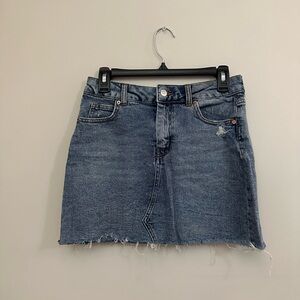 Wild Fable Distressed Denim Mini Skirt